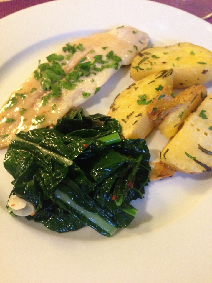 Sole meunière with Chard and Potatoes